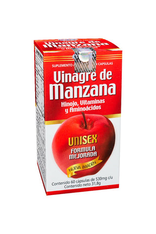 CAPS. VINAGRE DE MANZANA C/60