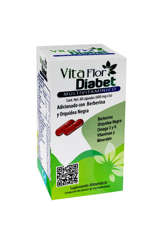 CAPS. VITA FLOR DIABET MULTIVITAMINICO C/60 600 MG C/U