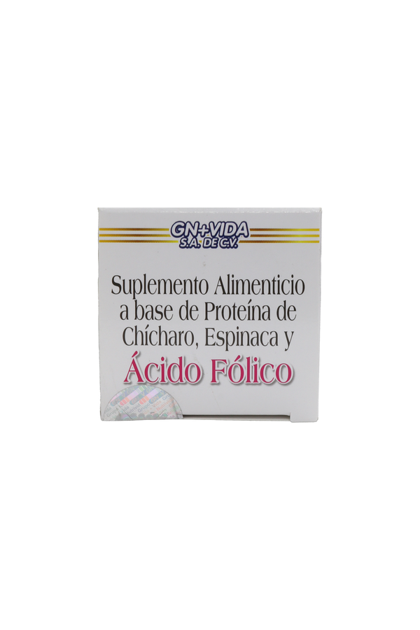 TBS. ÁCIDO FOLICO, ESPINACA Y PROTEÍNA DE CHÍCHARO C/60 DE 700 MG C/U.