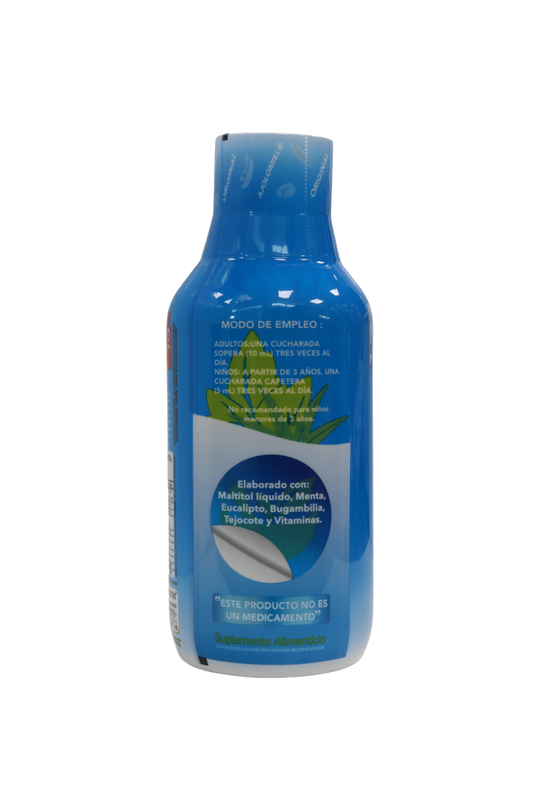 JARABE AJOLOTIUS SIN AZÚCAR C/250 ML. MEZCLA HERBAL & VITAMINAS C Y A.