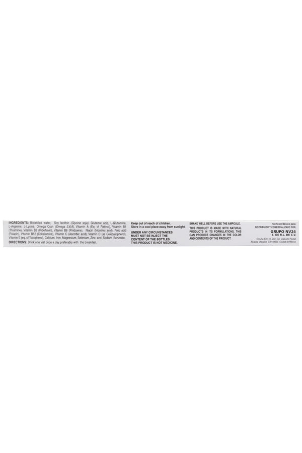 AMP. ACIDO GLUTAMICO SOLUCIÓN INGERIBLE C/ 10 AMP. DE 10 ML C/U ACIDO FÓLICO Y TIAMINA, ADICIONADO CON VITAMINAS, MINERALES Y AMIINOÁCIDOS.