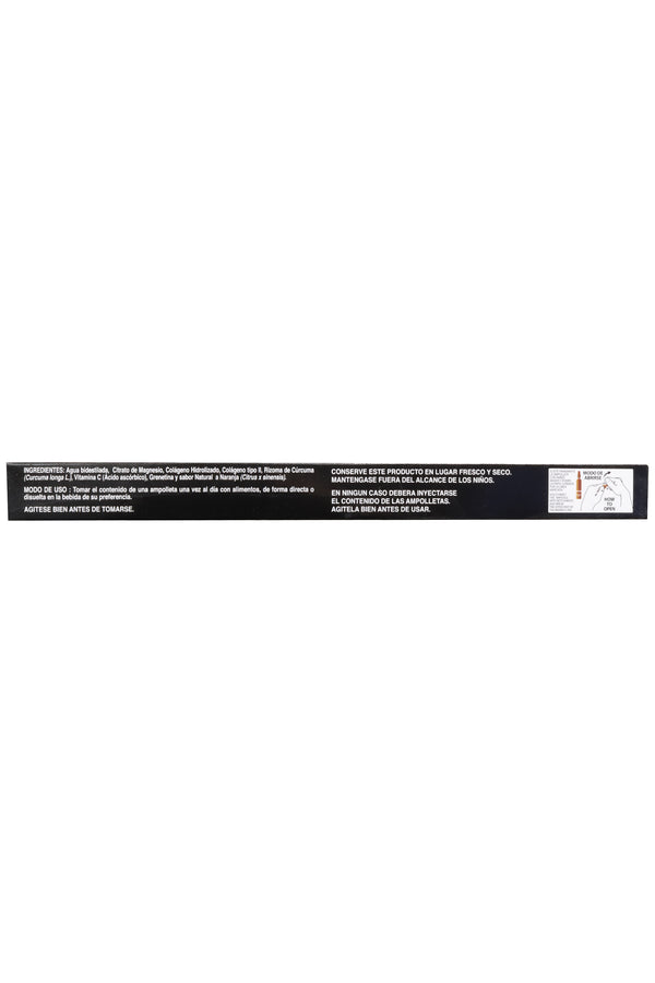 AMP. CITRATO DE MAGNESIO PLUS SOLUCIÓN INGERIBLE C/10 AMP. DE 10 ML C/U. COLAGENO HIDROLIZADO, COLAGENO TIPO II, RIZOMA DE CURCUMA Y VITAMINA C. SABOR NARANJA SALVAJE.