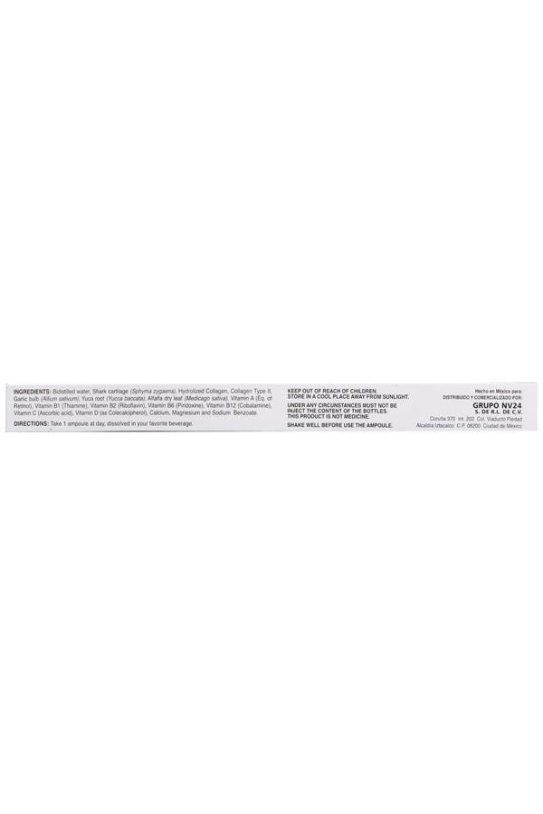 AMP. ATIRIDA PLUS+ SOLUCIÓN INGERIBLE C/10 AMP. DE 10 ML C/U. CARTÍLAGO DE TIBURÓN, ORTIGA, COLÁGENO HIDROLIZADO, VITAMINAS Y MINERALES. ADICIONADO CON COLÁGENO TIPO II.