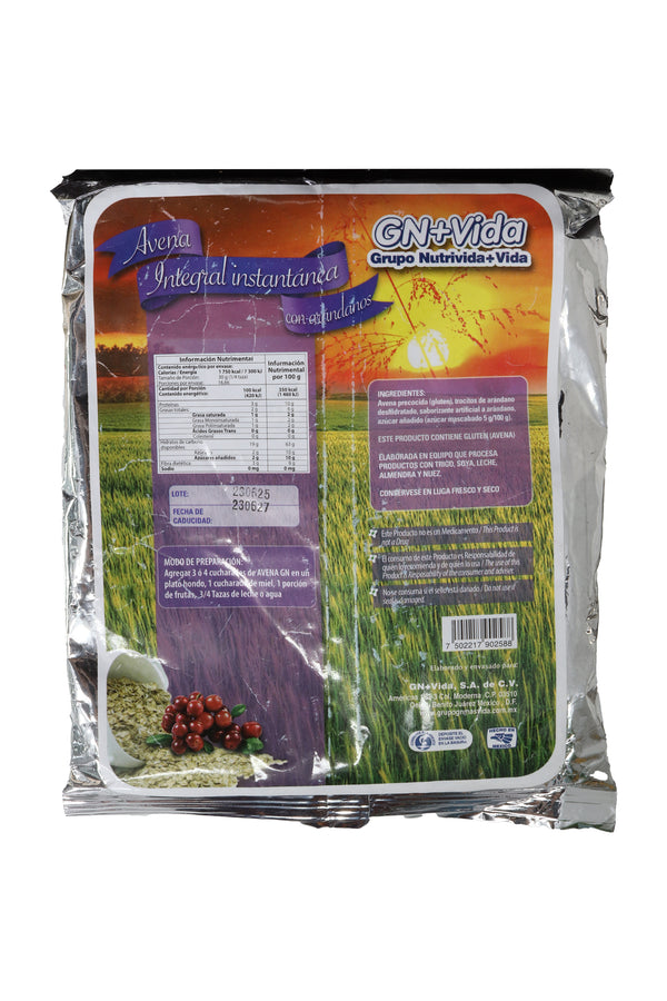 CEREAL AVENA INTEGRAL INSTANTÁNEA CON ARÁNDANOS C/ 500 GR