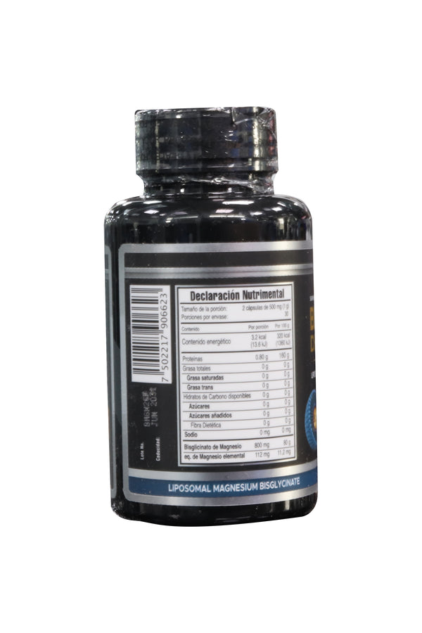 CAPS. BISGLICINATO DE MAGNESIO C/60 DE 500 MG C/U. LIPOSMAL TECHNOLOGY.