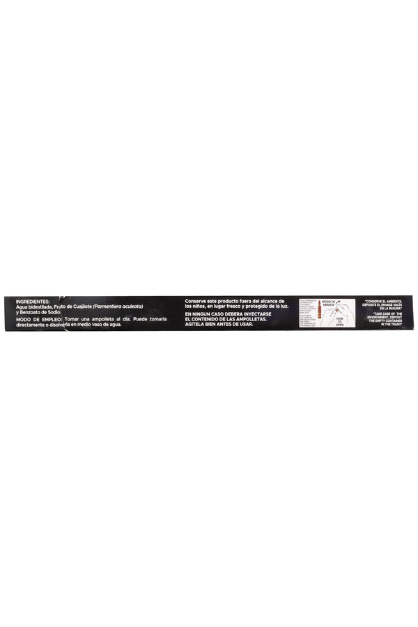 AMP. CUAJILOTE SOLUCIÓN INGERIBLE C/10 AMP. DE 10 ML C/U. PARMENTIERA ACULEATA.