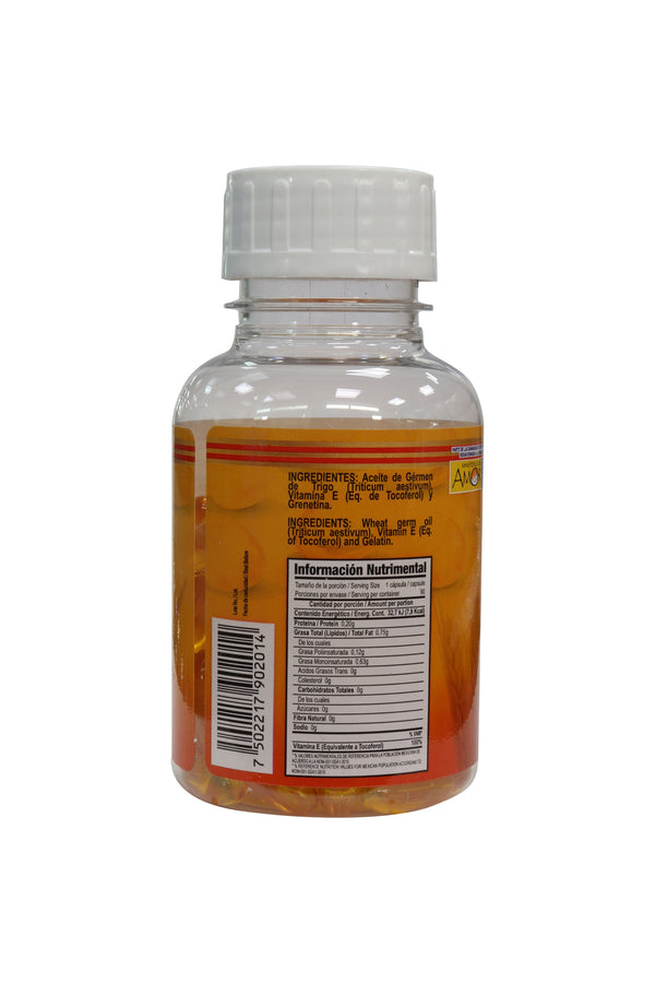 CAPS. VITAMINA E 1000 C/90 DE 1000 MG C/U. REFORZADA CON GÉRMEN DE TRIGO.