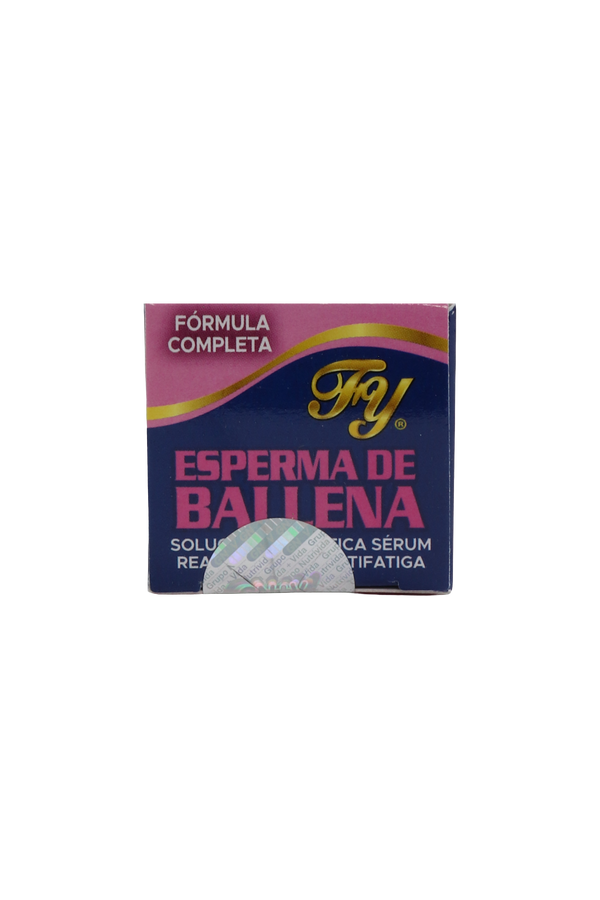 SOLUCIÓN COSMÉTICA UNISEX SERÚM DE ESPERMA DE BALLENA 50ML. CON COLÁGENO HIDROLIZADO, ÁCIDO HIALURÓNICO, ELASTINA, VIT A, VIT E, ALMENDRAS DULCES Y ROSA MOSQUETA.
