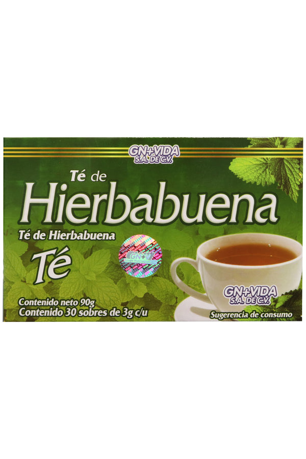 TÉ HIERBABUENA C/30 SOBRES DE 3 GR C/U. CERTIFICADO DE CALIDAD HARPC.