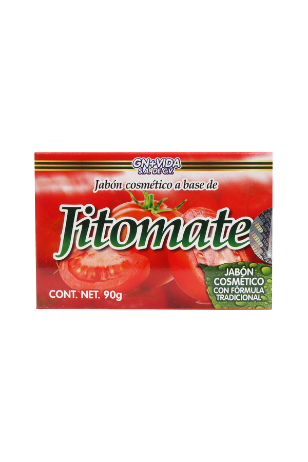 JABÓN COSMÉTICO A BASE DE JITOMATE C/90 GR. JABÓN COSMÉTICO CON FÓRMULA TRADICIONAL.