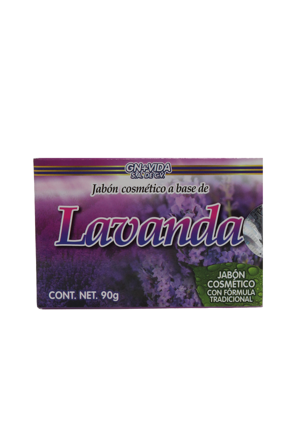 JABÓN COSMÉTICO A BASE DE LAVANDA C/ 90 GR. JABÓN COSMÉTICO CON FÓRMULA TRADICIONAL.