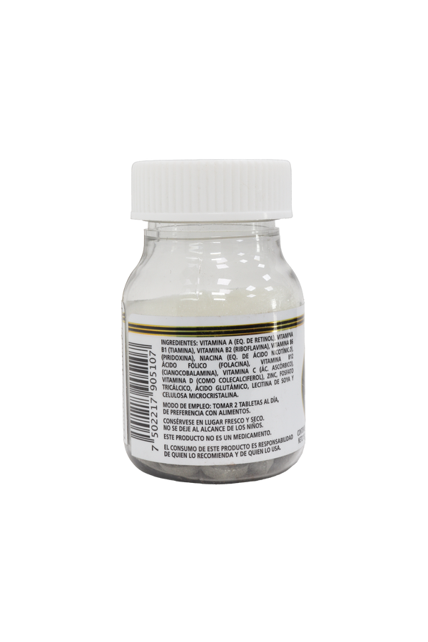 TBS. NUTRICOL PLUS + VIT A, D,C Y ZINC C/30 DE 500 MG C/U . A BASE DE ÁCIDO GLUTÁMICO, LECITINA DE SOYA, FÓSFORO Y VITAMINAS DEL COMPLEJO B.