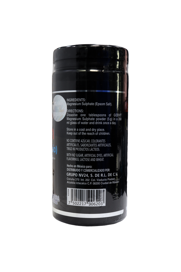 POLVO A BASE DE SAL DE EPSOM (SULFATO DE MAGNESIO) C/ 500 GR. DIETARY SUPPLEMENT POWDER TO RECONSTITUTE BASED ON EPSOM SALT (MAGNESIUM SULPHATE).
