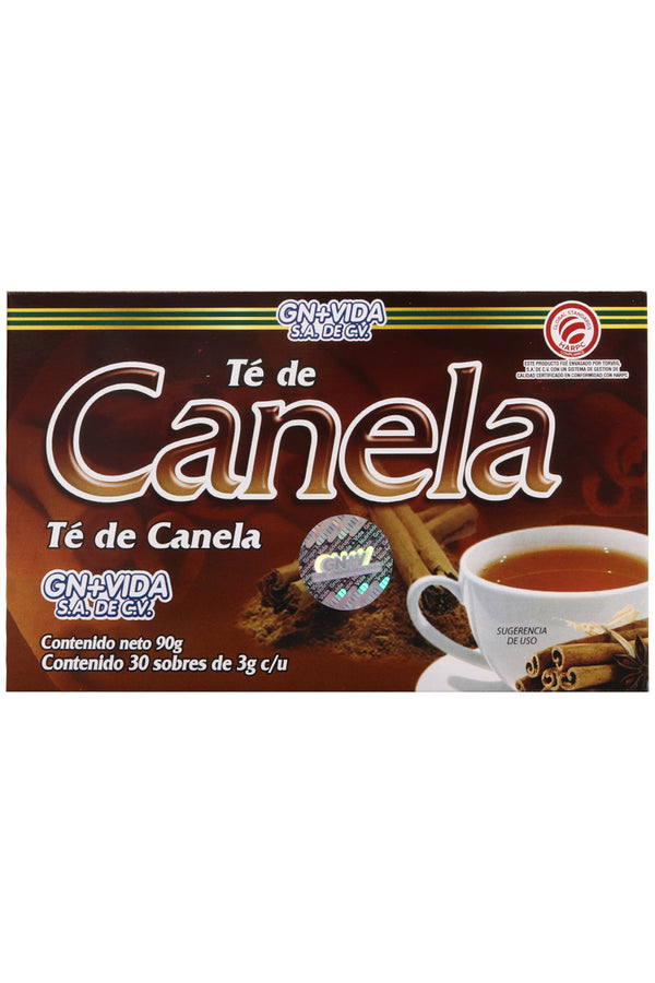 TÉ CANELA C/30 SOBRES DE 3 GR C/U. CERTIFICADO DE CALIDAD HARPC.