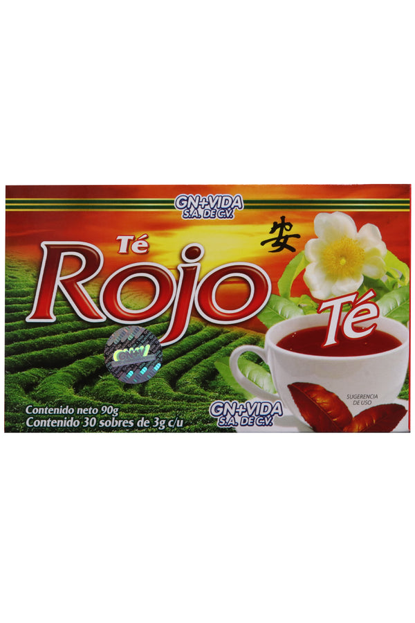 TÉ ROJO C/30 SOBRES DE 3 GR C/U. CERTIFICADO DE CALIDAD HARPC.