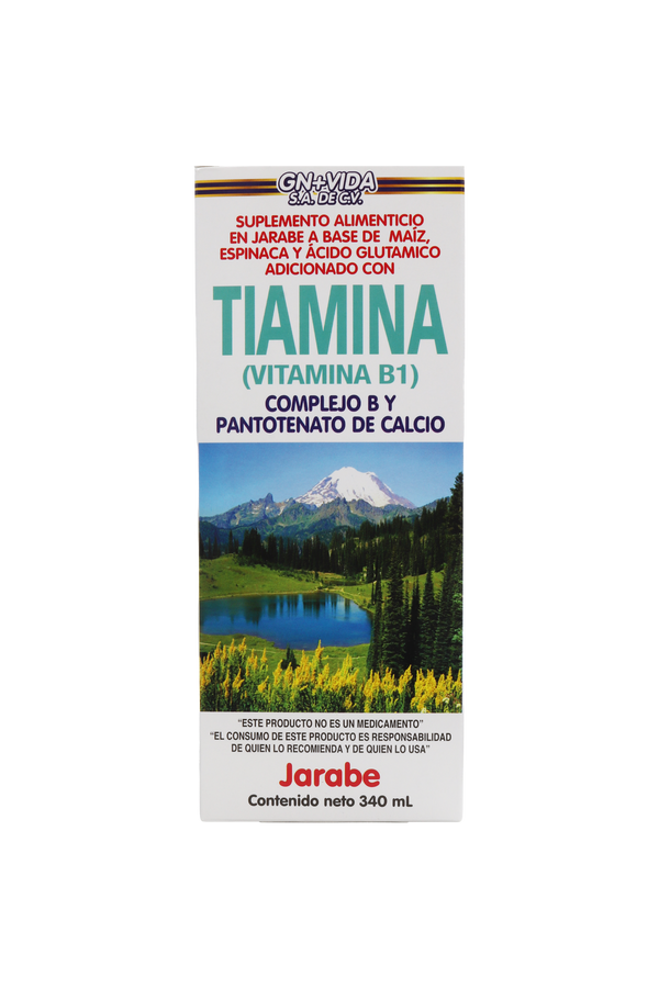 JARABE A BASE DE MAÍZ, ESPINACA Y ÁCIDO GLUTAMICO ADICIONADO CON TIAMINA (VITAMINA B1), COMPLEJO B Y PANTOTENATO DE CALCIO C/ 340 ML.