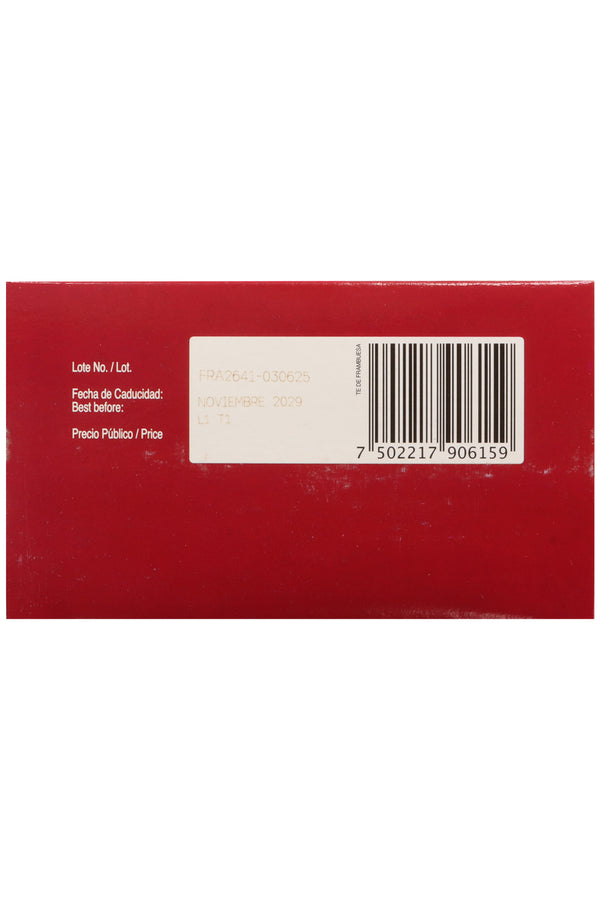 TÉ FRAMBUESA C/30 SOBRES DE 3G C/U. CERTIFICADO DE CALIDAD HARPC.