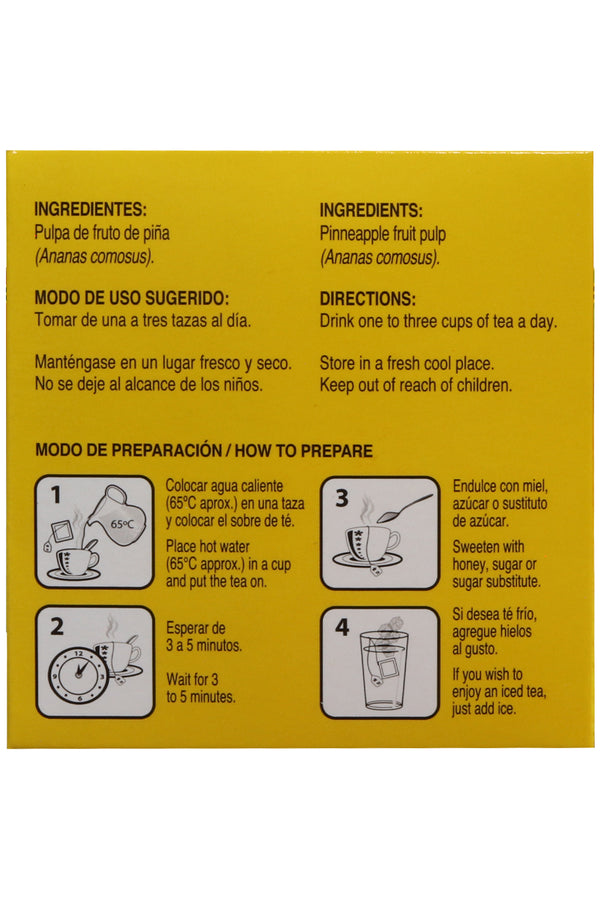 TÉ PIÑA C/30 SOBRES DE 3 GR C/U. CERTIFICADO DE CALIDAD HARPC.