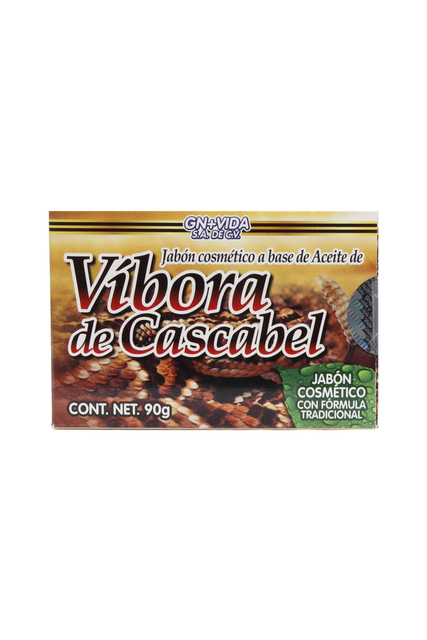 JABÓN COSMÉTICO A BASE DE ACEITE DE VIBORA DE CASCABEL C/90 GR. JABÓN COSMÉTICO CON FÓRMULA TRADICIONAL.