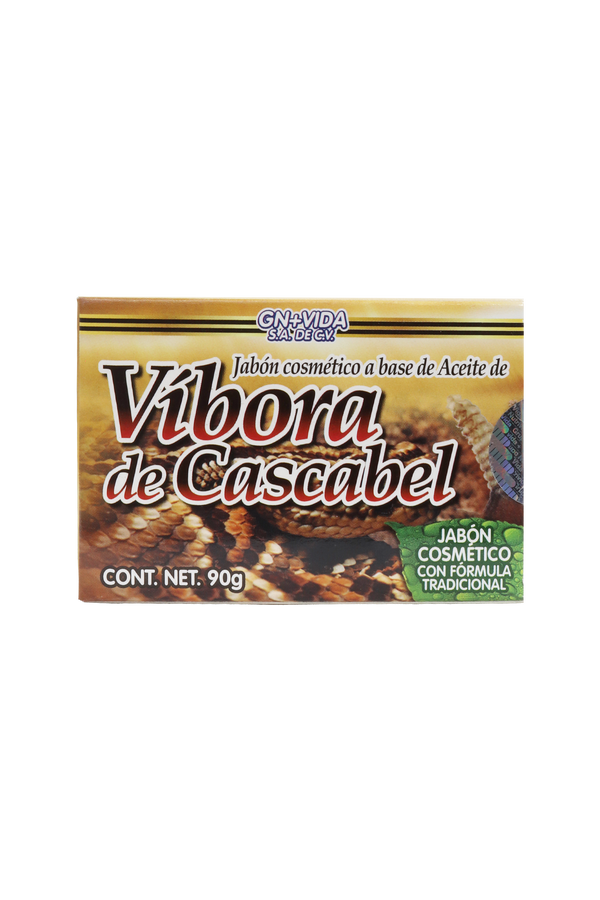JABÓN COSMÉTICO A BASE DE ACEITE DE VIBORA DE CASCABEL C/90 GR. JABÓN COSMÉTICO CON FÓRMULA TRADICIONAL.