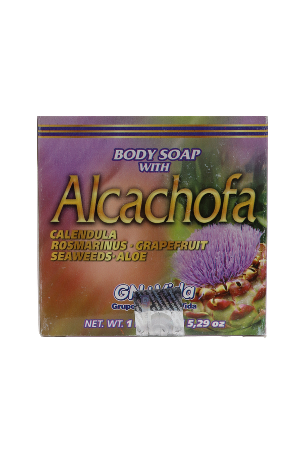 JABÓN CORPORAL CON ALCACHOFA, CALENDULA, ROMERO , TORONJA, ALGAS MARINAS Y SABILA C/150 GR.