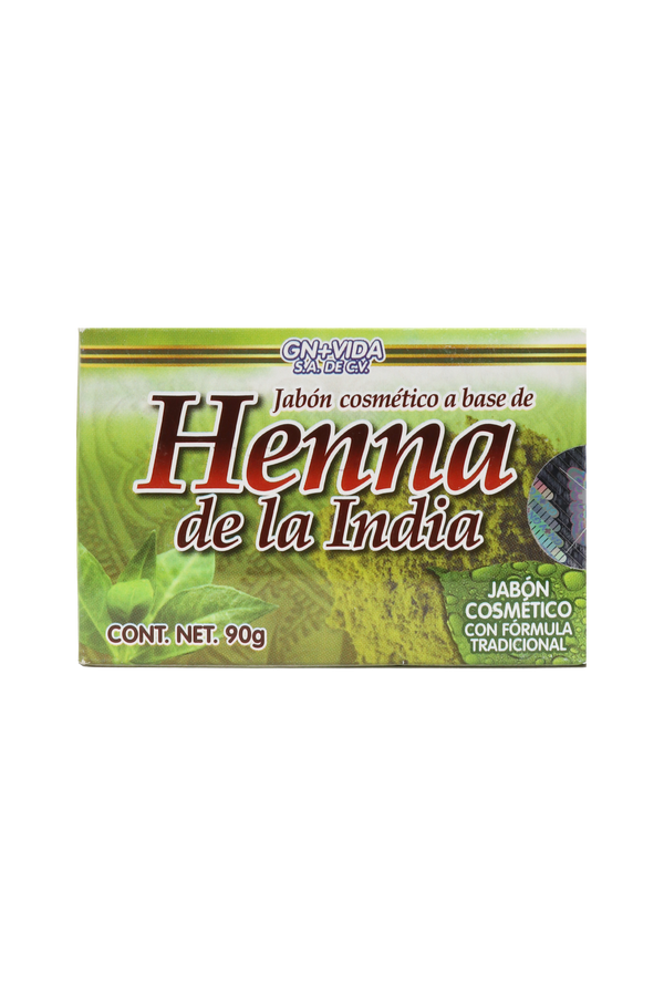 JABÓN COSMÉTICO A BASE DE HENNA DE LA INDIA C/ 90 GR. JABÓN COSMÉTICO CON FÓRMULA TRADICIONAL.