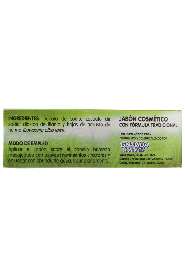 JABÓN COSMÉTICO A BASE DE HENNA DE LA INDIA C/ 90 GR. JABÓN COSMÉTICO CON FÓRMULA TRADICIONAL.