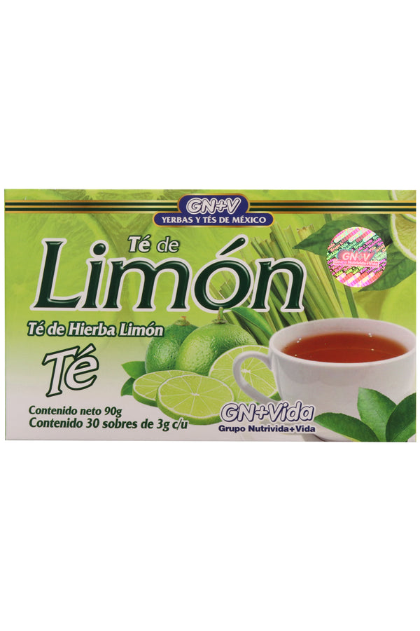 TÉ LIMÓN C/30 SOBRES DE 3 GR C/U. TÉ HIERBA DE LIMÓN. CERTIFICADO DE CALIDAD HARPC.