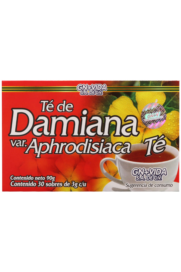 TÉ DAMIANA VAR. APHRODISIACA C/30 SOBRES DE 3GR C/U. CERTIFICADO DE CALIDAD HARPC.