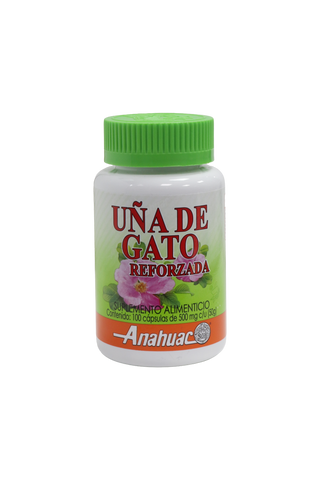 CAPS. UÑA DE GATO REFORZADA C/100 DE 500 MG C/U.