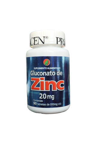 TBS. GLUCONATO ZINC C/90 DE 500 MG.