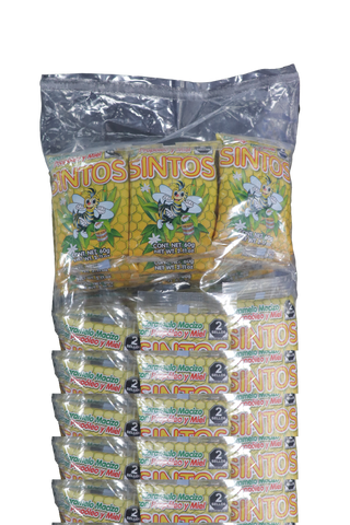 BOLSA DE CARAMELO MACIZO CON PROPÓLEO Y MIEL SIN TOS C/30 PZ DE 60 GR C/U.