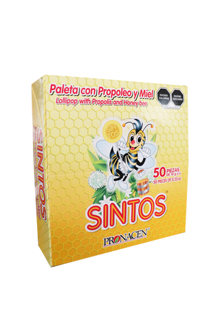 BOLSA PALETA SIN TOS CON PROPOLEO Y MIEL C/ 50 PZAS DE 10 GR C/U.