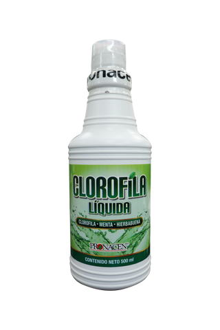 CLOROFILA LIQUIDA C/500 ML SABOR MENTA + HIERBABUENA.