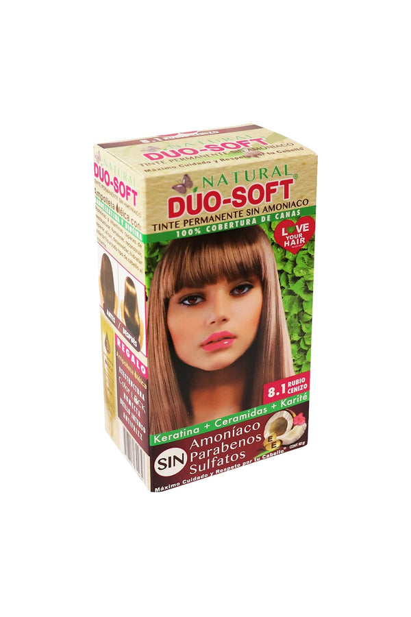 TINTE DUO SOFT AHORA SIN AMONIACO #8.1 RUBIO CENIZO 60GR.*