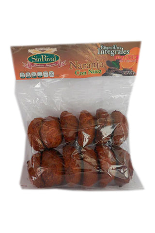 PANECILLOS INTEGRALES SIN AZUCAR DE NARANJA CON NUEZ