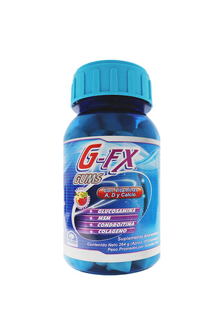 GOMITAS G-FX GUMS C/110* (242gr) glucosamina, msm, condroitina, colageno, vit. A,d y calcio 1x66