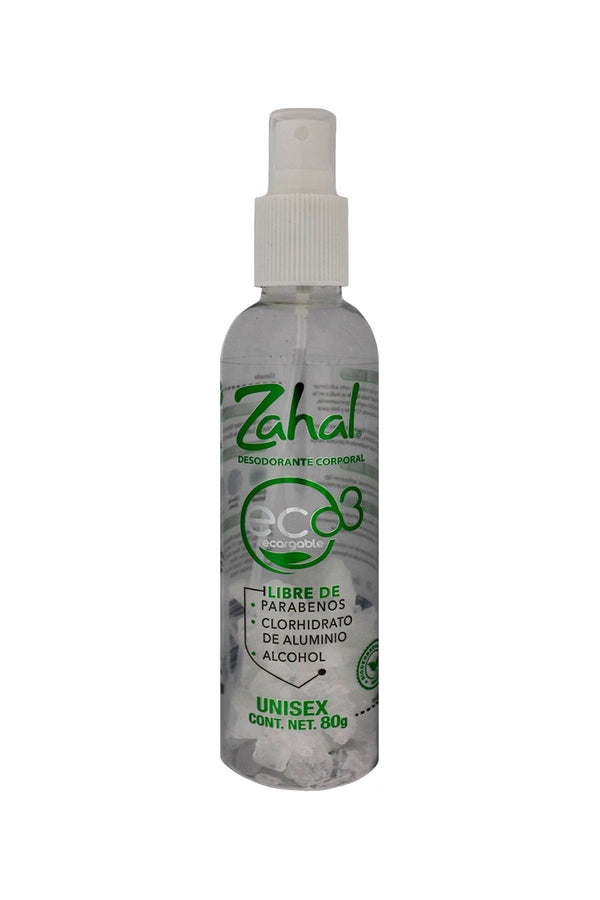 ZAHAL ECO 3  80GR* desodorante en cristales recargable,natural corporal,unisex.