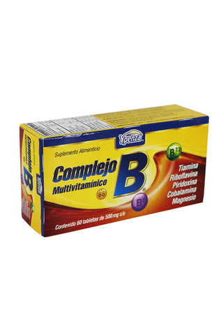 TBS. COMPLEJO B C/60 500 MG* Multivitaminico, Tiamina,Riboflavina,Piridoxina,Cobalamina,Magnesio