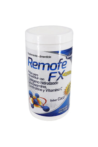 POLVO REMOFE FX BEBIDA SABOR COCO 500 GR* colageno hidrolizado,glucosamina,condroitina y vitamina c 1X24