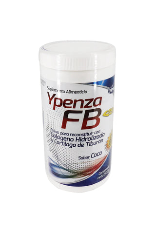 POLVO YPENZA FB BEBIDA SABOR COCO 500 GR* colageno hidrolizado y cartilago de tiburon 1X24