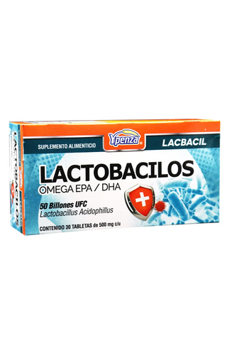 TBS. LACTOBACILOS C/30 500 MG* omega epa /dha 50 billones ufc 1x120
