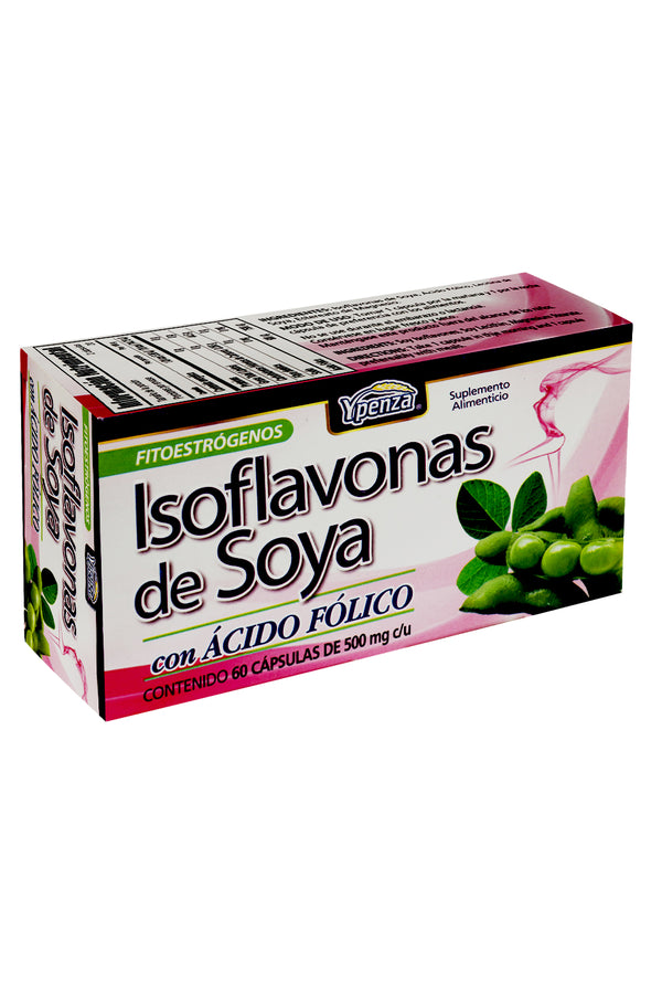 CAPS. ISOFLAVONAS DE SOYA C/ ACIDO FOLICO C/60 500 MG