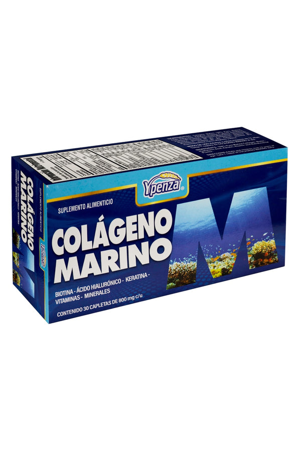 CAPLETAS COLAGENO MARINO Biotina, Acido Hialuronico, keratina, vitaminmas y minerales c/30 800 MG* 1X120