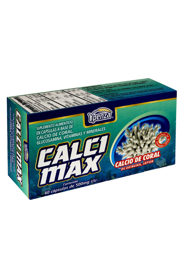 CAPS. CALCI MAX  C/60 Calcio de Coral, Glucosamina, Vitaminas y Minerales  500 MG * 1X120