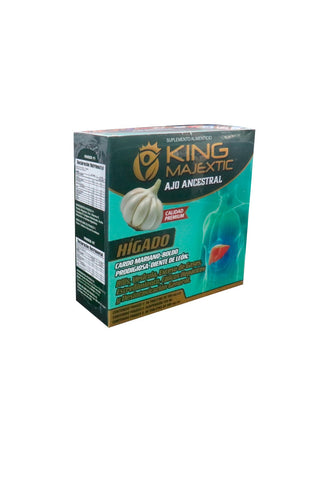 KING MAJEXTIC HIGADO, Bilis, Vesicula, Exceso de Gases, Estreñimiento, colicos Hepaticos y Desintoxicacion General.  1x48* F1-30 TBS  500MG, F2-120 ML F3-30 TBS