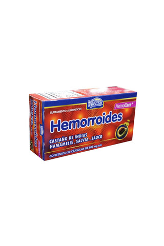 CAPS. HEMORROIDES C/30 500 MG 1X120* Castaño de indias, Hamamelis, Salvia, Sauco
