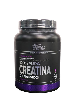 100% PURA CREATINA CON PROBIOTICOS NATURAL BOTE 500 GRS 1X12*