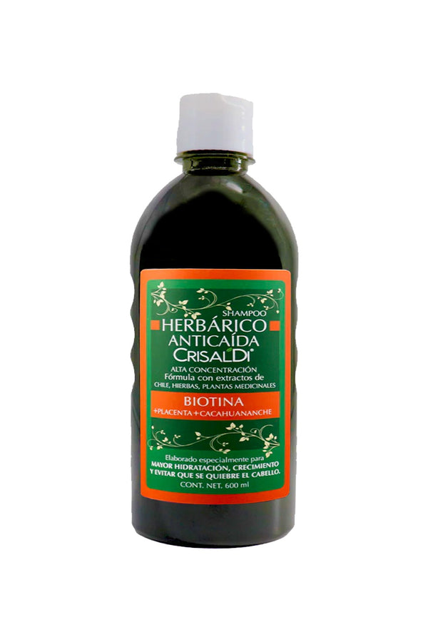 SHAMPOO HERBARICO ANTICAIDA BIOTINA + PLACENTA + CACAHUANANCHE 600ML.* Mayor hidratacion, crecimiento y evita que se quiebre el cabello 1X25