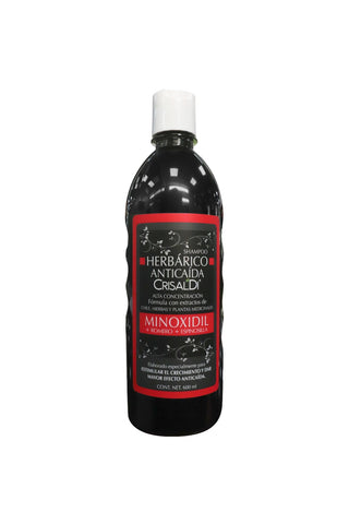 SHAMPOO HERBARICO ANTICAIDA MINOXIDIL, ROMERO + ESPINOSILLA 600 ML.* 1X25